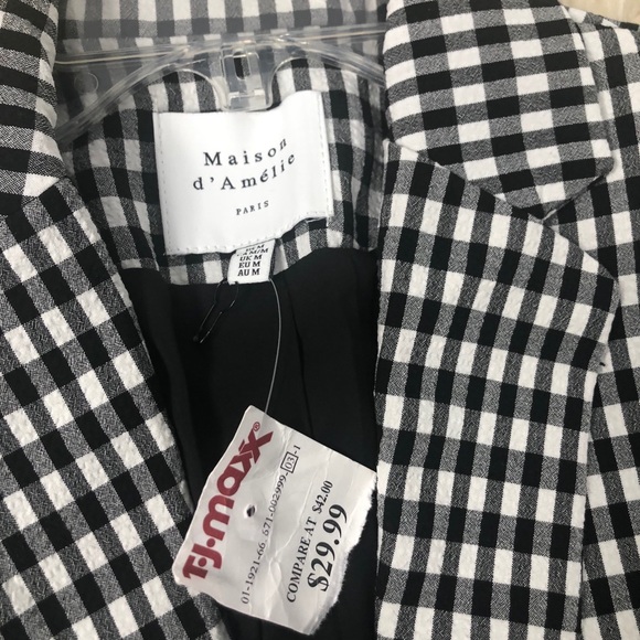 Gingham French Style Blazer - Picture 6 of 9